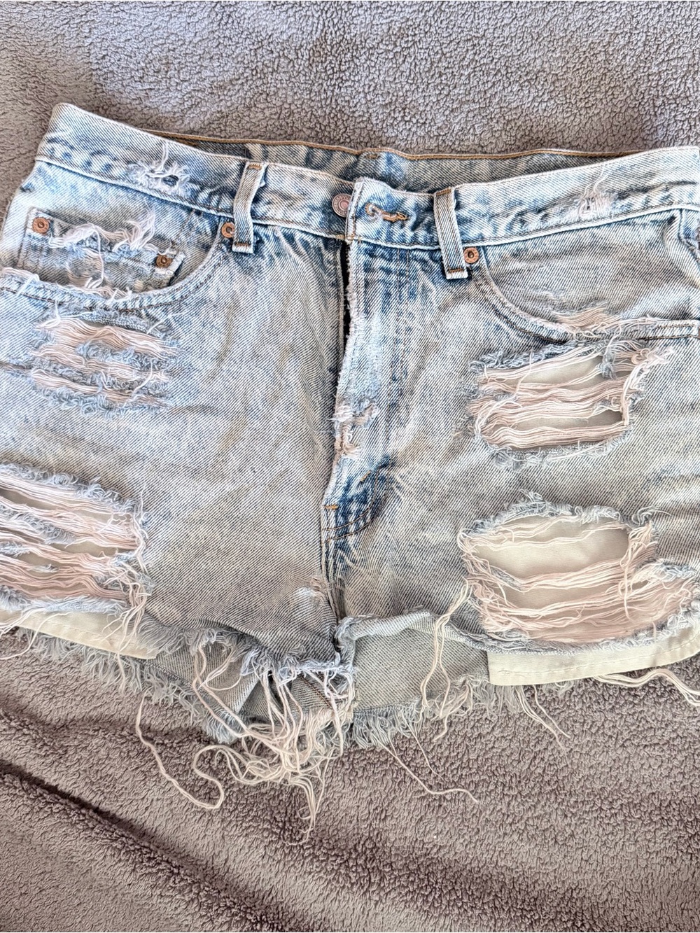 Levi's Distressed Denim Shorts